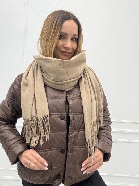 Beżowy Szal Min