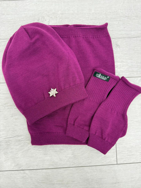 Magenta Komplet 3 w 1 Minouu z Przypinką