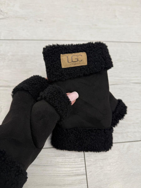 Czarne Rękawiczki Bez Palców LGC Vogue