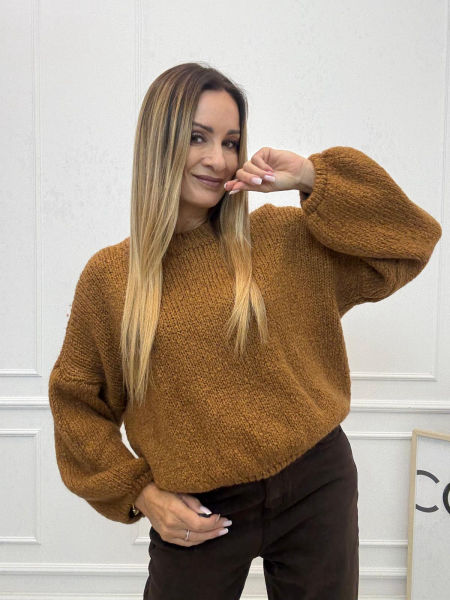 Sweter Moher Karmelowy