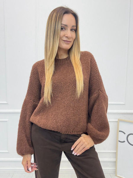 Sweter Moher Brązowy