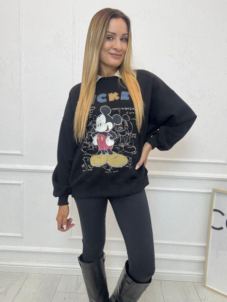 Czarna Bluza z Myszką Mickey