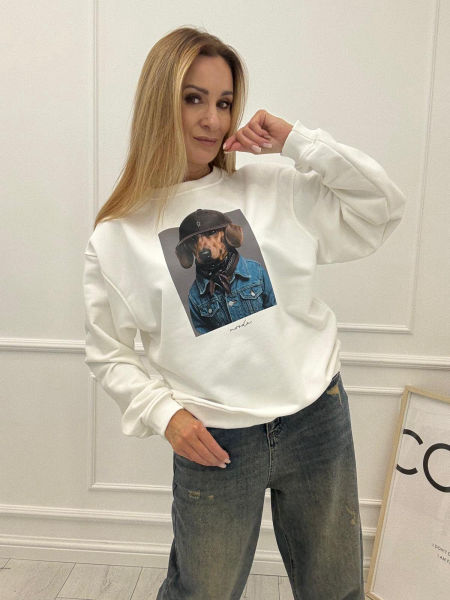  Bluza Nooda Jamnik Kolor Biały