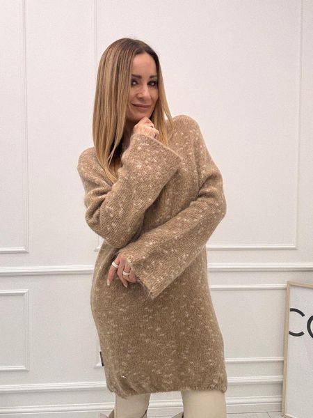 Tunika Sweter Minouu Beż z Piaskiem