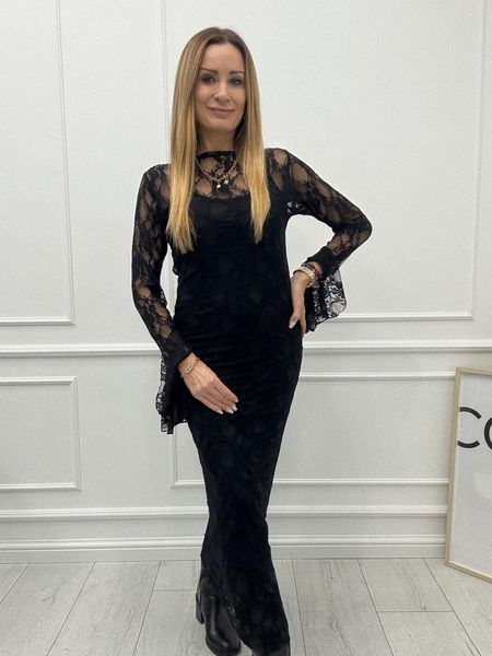 Sukienka Koronkowa Minouu Czarna