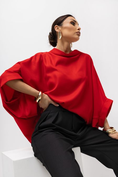 Damska Bluzka Shine Kimono (czerwony) Miss City Official