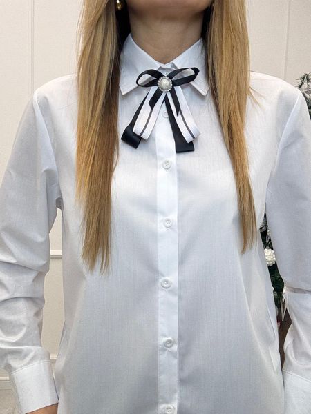 Przypinka Krawatka Minouu Czarno Biała nr 4