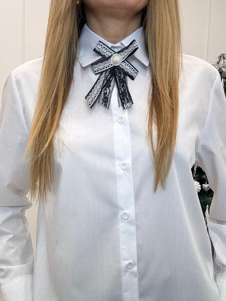 Przypinka Krawatka Minouu Czarno Biała nr 3