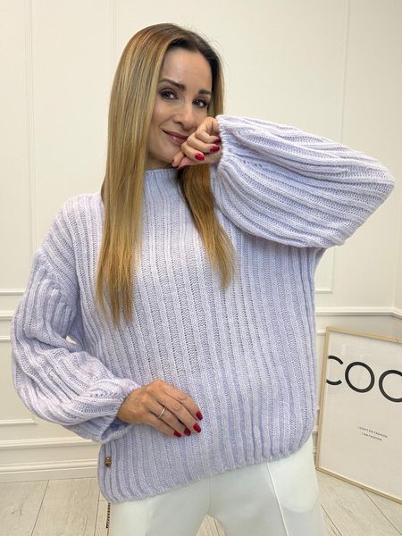  Sweter Półgolf  Minouu Bombka Liliowy