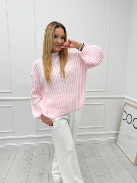  Sweter Półgolf  Minouu Bombka Cukierkowy Róż