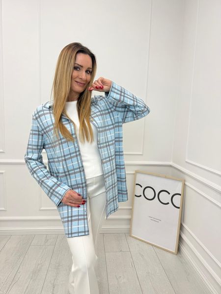 Błękitna Koszula w Kratę Minouu 