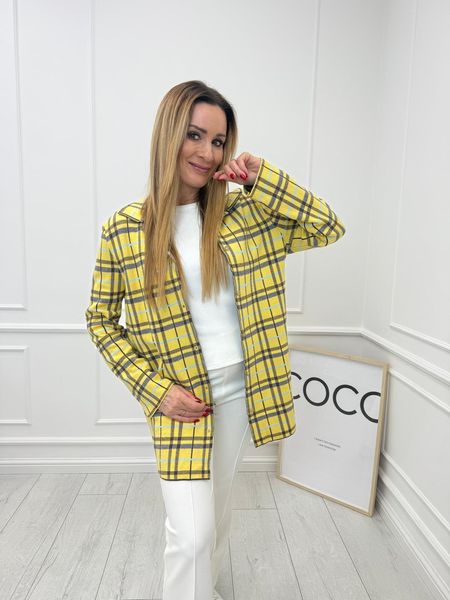 Cytrynowa Koszula w Kratę Minouu 