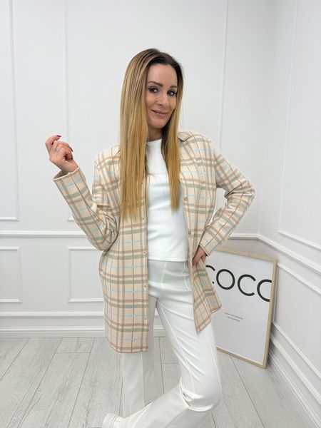 Koszula w Kratę Minouu Beżowa