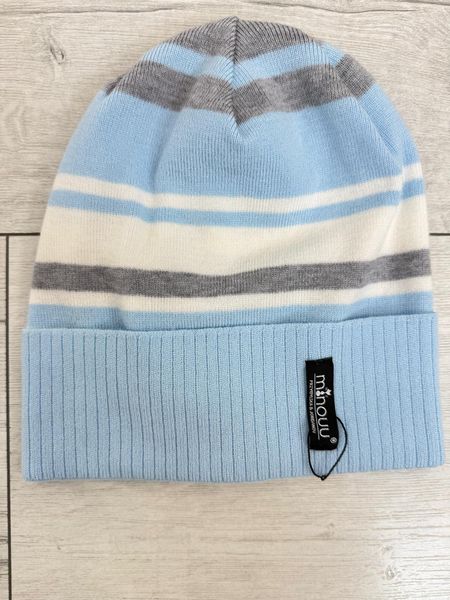 Błękitno Szara Czapka Minouu