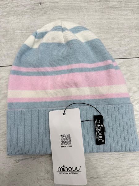 Różowo Błękitna  Czapka Minouu