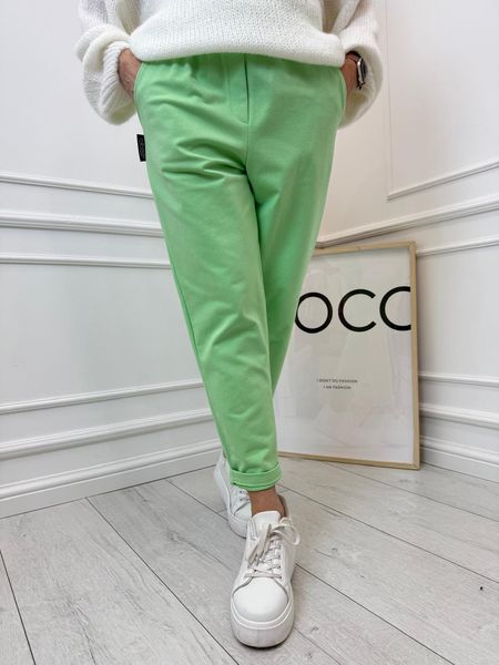 Bawełniane Spodnie Minouu Patka Kiwi