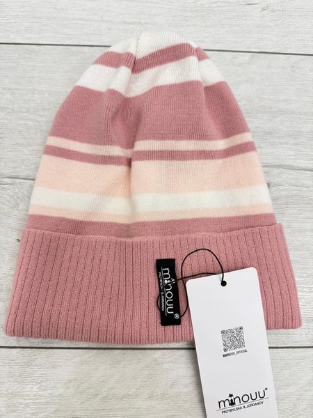 Pudrowo Biała  Czapka Minouu