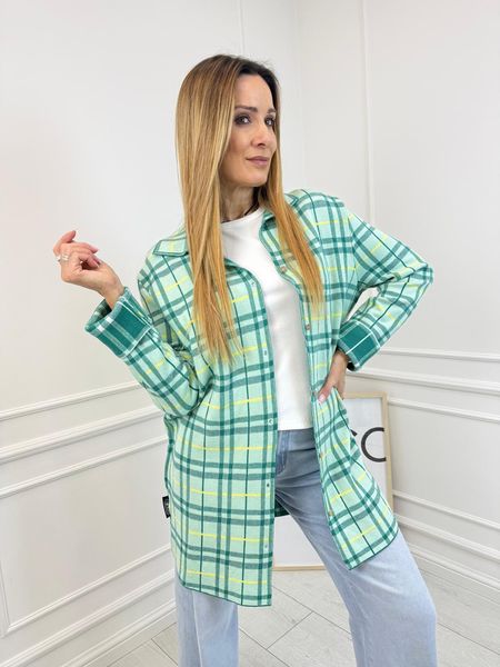  Koszula w Kratę Minouu Macha z Zielonym 