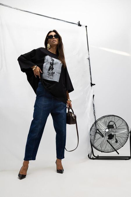 Damski T-shirt  Dalmatian (czarny) Miss City Official 