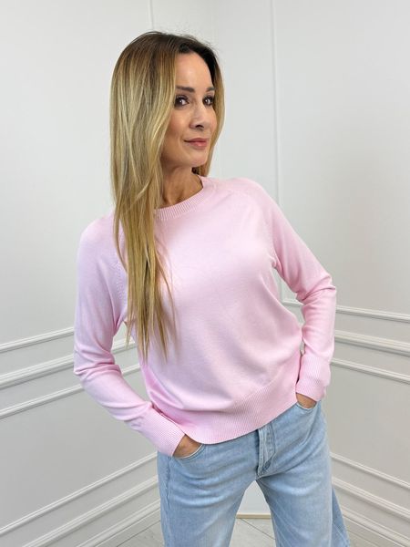 Różowy Cienki Wiskozowy Sweterek