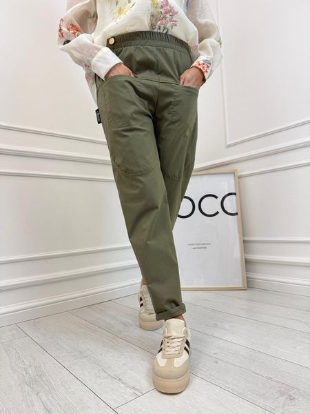  Spodnie Minouu Dwie Kieszenie Kolor Kamienny