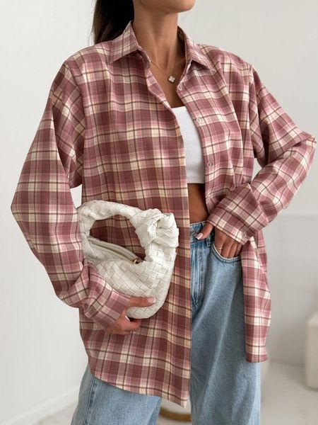  Koszula Terakota  w Beżową Kratę BOCCA