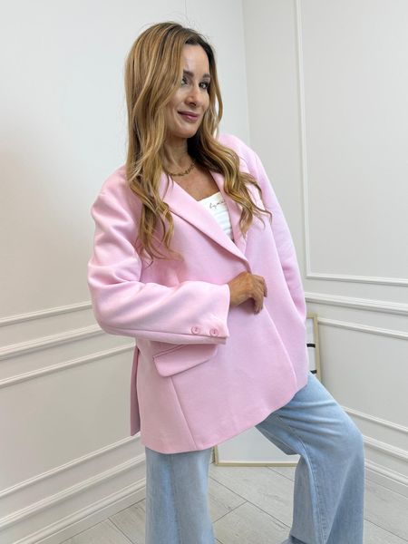 Różowa  Damska Marynarka BLM Oversize 
