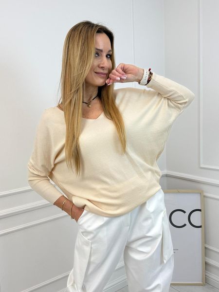 Bluzka Sweter Flora Minouu Kolor Beżowy