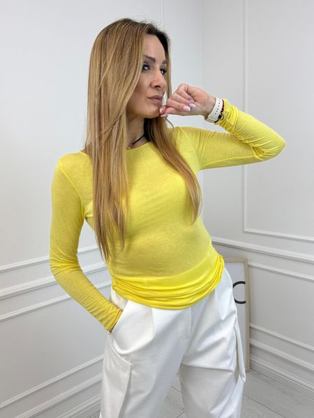 Cytrynowa Kaszmirowa Bluzeczka Minouu