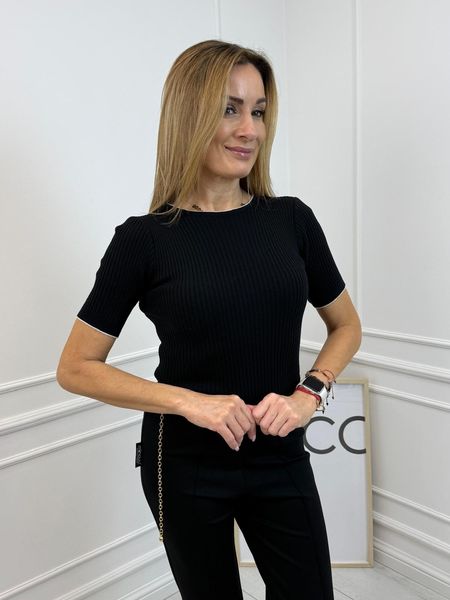 Body Wiskozowe Prążek Minouu Kolor Czarny