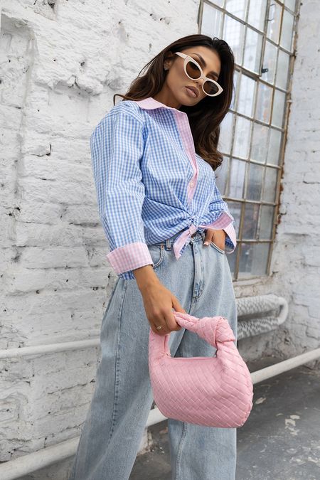 Niebieska Koszula w Kratę Xana 