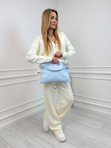 Torebka Skóra Naturalna Niebieska