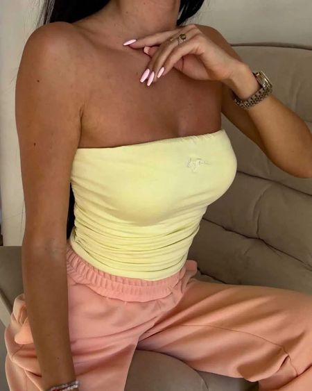 Bananowa Bluzka Top By Me