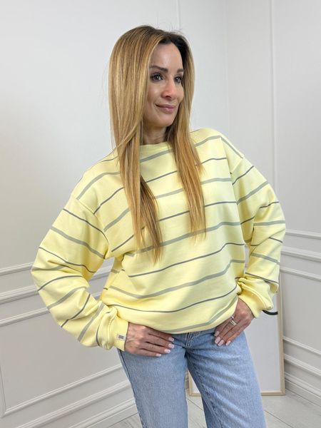Bluza Nooda Żółta w Szare Paski