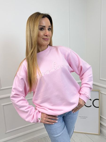 Bluza Nooda Różowa z Perłowym Logo