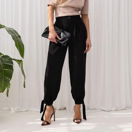 Czarne Spodnie JOLMAR 