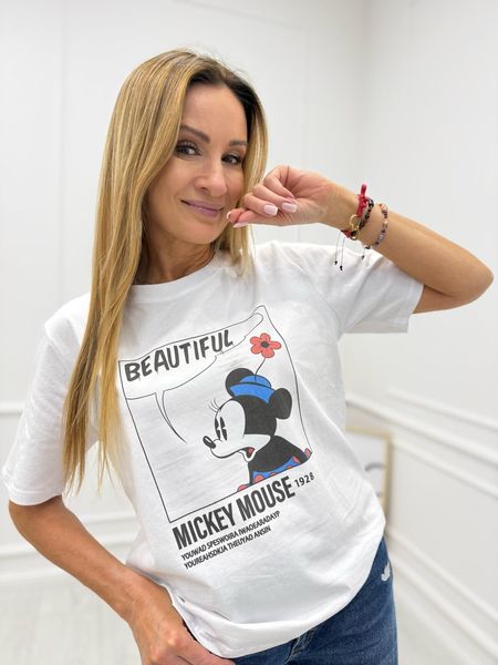 T-shirt Mickey Beautiful Biała