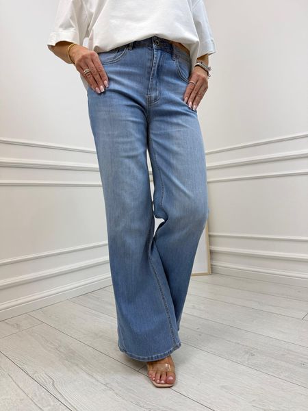 Spodnie Delikatnie Rozszerzane Jeans Denim