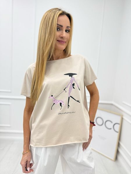 Beżowa Bluzka Agnes Minouu Dalmatyńczyk 