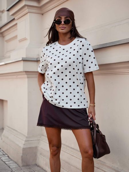 Bluzka T-shirt BOCCA Grochy Biała