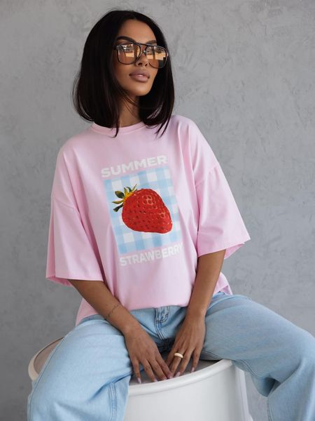 Bluzka Summer Strawberry Me Gusta Różowa 