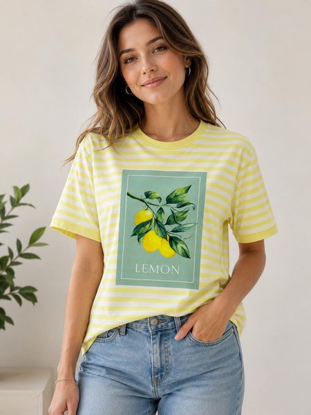 🍋 Bawełniana Bluzeczka BOCCA Paseczki „LEMON” 🍋
