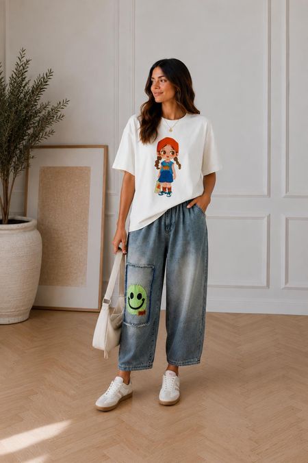 Spodnie Jeansowe Emoji