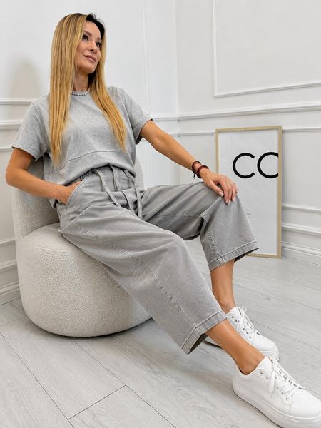 Spodnie JEANS Szare MOM FIT DENIM