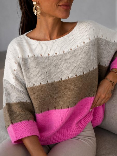 Sweter BY Me Szarość z Różem 