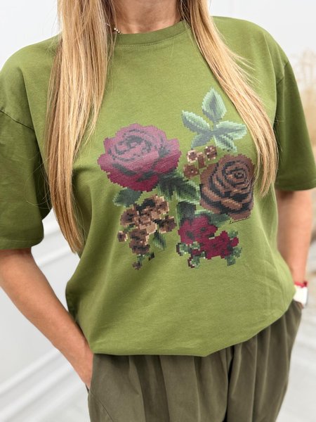 T-shirt Lemonada z Kwiatowym Nadrukiem