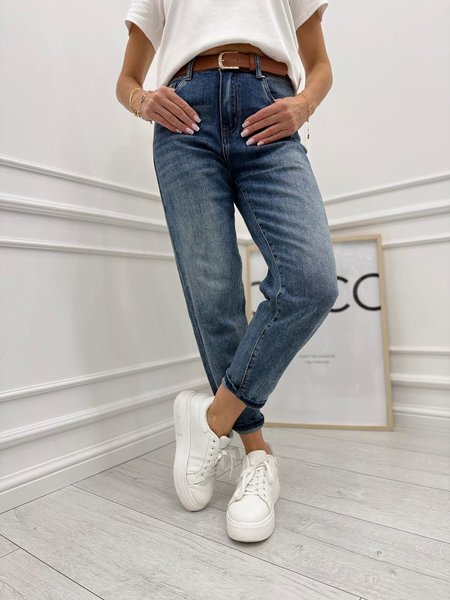 Jeansy DESIGNER Urban Skater Fit z Paskiem