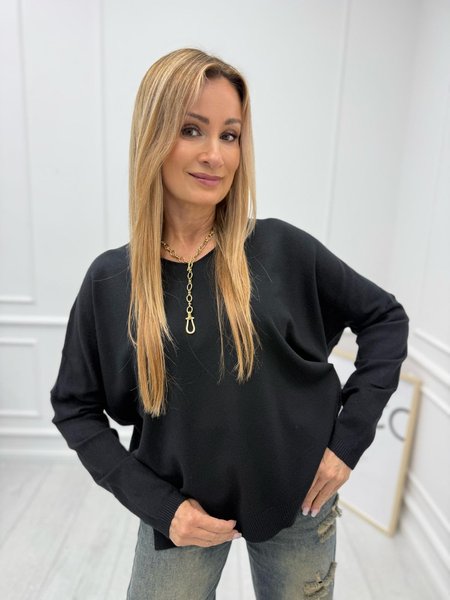 Sweter Wiskozowy Soft Touch Kolor Czarny 