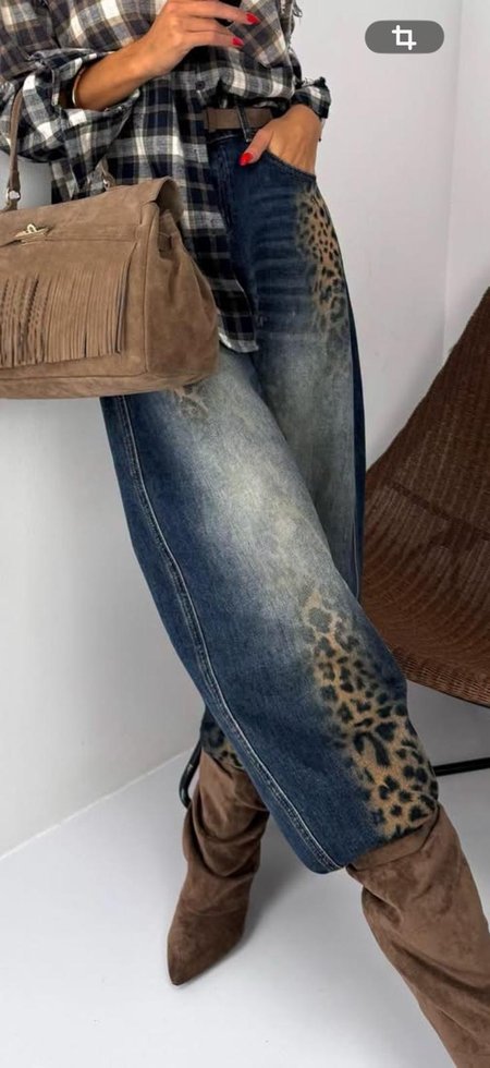 Jeansy Wild Panther Ciemny Jeans 
