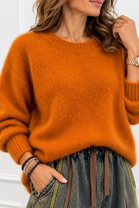 Sweter PREMIUM ANGORA 55% PREMIUM 55% Dyniowy